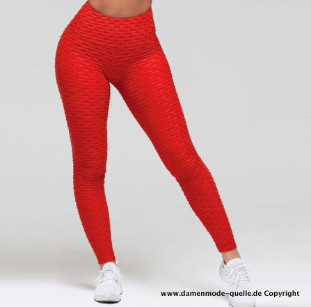 Sexy Push-Up Leggings in Rot