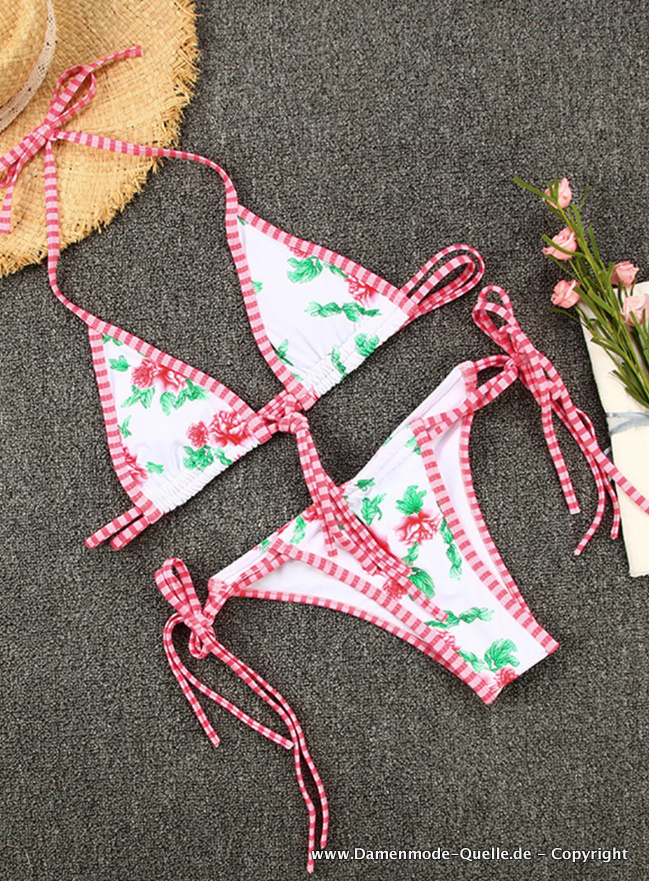 Neuheiten 2023 Sexy Micro Bikini 2023 In Rosa Mit Blumenmuster