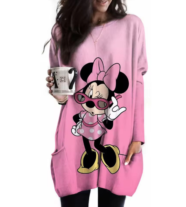 Oversize Disney Damen Pullover Elena Rosa