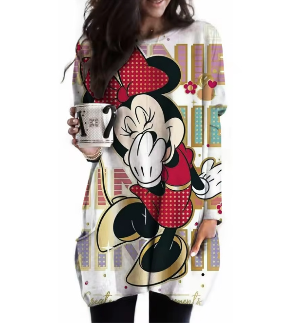 Oversize Disney Damen Pullover Edda Bunt