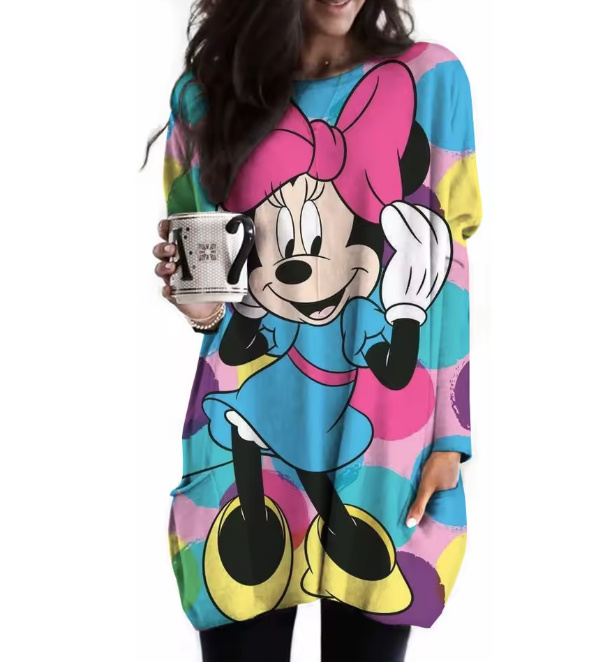 Disney Damen Long Shirt Aarin Bunt